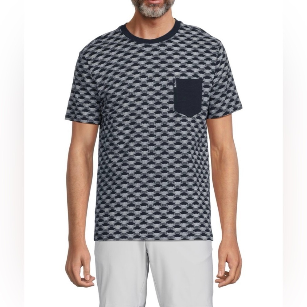 Ben Sherman Navy Wave Print Tee Size M